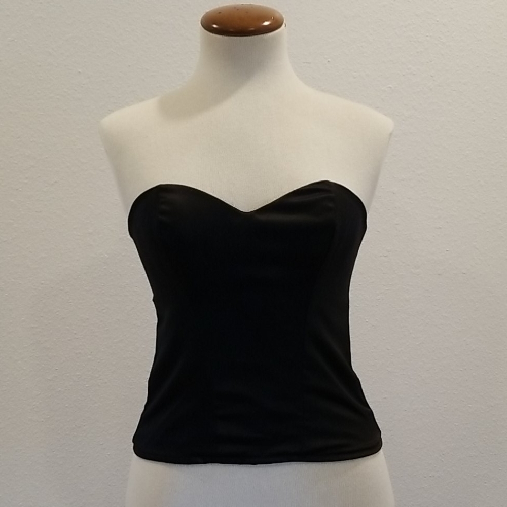 Black satin bodice